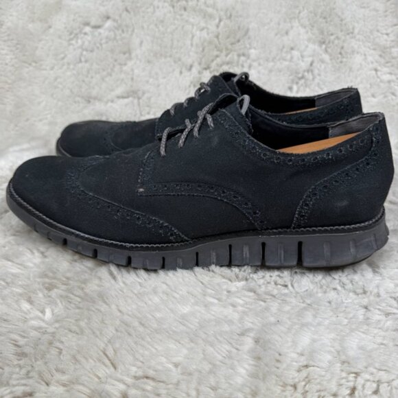 Cole Haan Zerogrand Oxford Casual Shoes Wingtip Black Gray Canvas Mens Size 11 M main image 6
